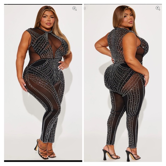 Classy Plus size black jumpsuit 🖤💎 - Picture 1 of 2